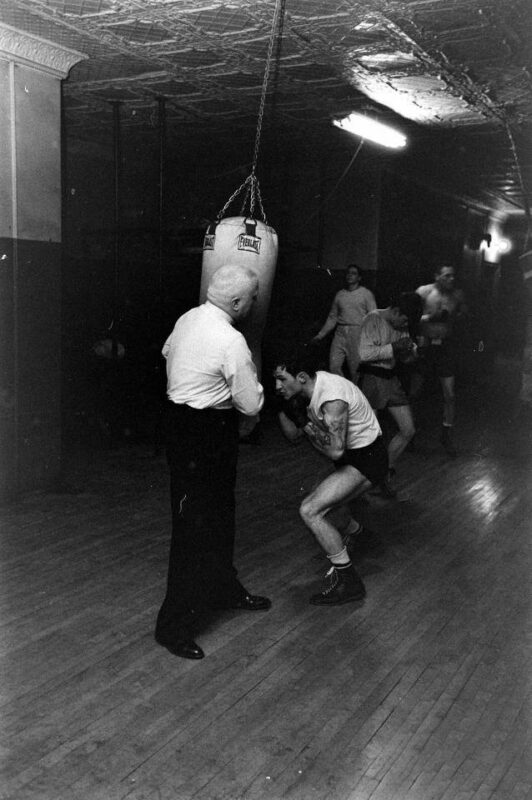 Cus and man on bag